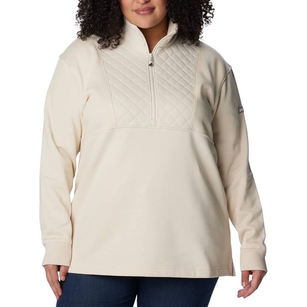 Columbia Cream Zip-Up Women's Sweater